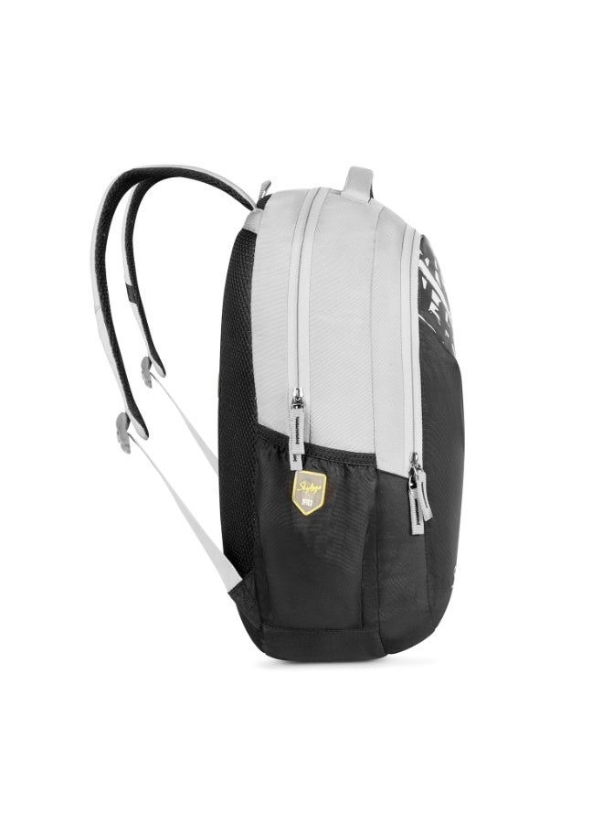 سكاي باجز Skybags Fuse Plus 22 Liters Backpack with 17 Inch Laptop Compartment for Men & Women, Side Bottole Pocket, Organiser with Key Chain Holder, Padded Back & Shoulder Strap (Grey) - Image 4